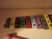 Cymbałki PRL metalowo drewniane 