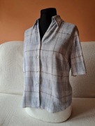 Koszula damska w kratę z krótkim rękawem lekka exess