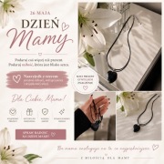 Wisiorek OBSYDIAN Naturalny kamień Luksusowy naszyjnik Prezent Dzień Mamy