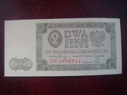 POLSKA BANKNOT  2 zł 1948 r. seria BW
