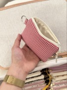 Mały Portfel (Handmade) - red checkered