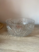 Miska okrągła kryształowa kryształ prawdziwy ciężki vintage PRL antyk