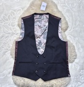 Kamizelka garniturowa Dwurzedowa M Czarno - granatowa Next