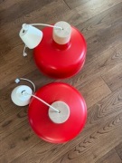 Lampa IKEA czerwona wisząca