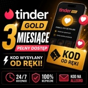 TINDER GOLD # 3 MIESIĄCE # 90 DNI # VOUCHER # KARTA # KLUCZ # 24/7 # PLUS