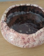 Miska ceramiczna, patera, wypalana w piecu ceramicznym.