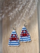 Kolczyki z japońskich koralików.