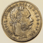 Węgry 1 forint 1881 r. - srebro. Rzadszy rocznik