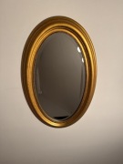 Lustro owalne złote 