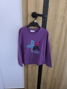 Koszulka dziewczęca na długi rękaw longlsleeve coccodrillo 122 fioletowa