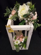 Stroik wielkanocny lampion kompozycja kwiatowa 2