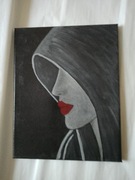 Obraz malowany na płótnie farbami olejnymi.