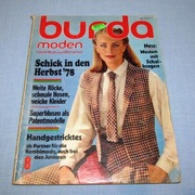 Burda Moden 8/1978 + wykroje Vintage Moda szycie krawiectwo