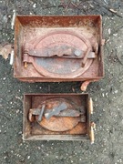 Zabytkowe żeliwne drzwiczki pieca Fink i Wille Warszawa 