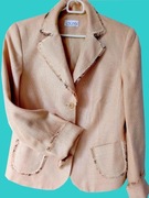 Escada linia Laurel letni oversize żakiet marynarka 36 38 S M len wiscoza