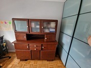 Kredens drewniany kuchenny, antyk stary PRL