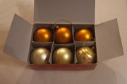 bombki na choinkę 6 sztuk pomarańczowe złote