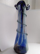 Wazon na kwiaty szkło kolorowe, Czechy,  lata 50.