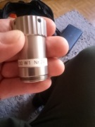 Obiektyw mikroskopowy Leica wraz z słoiczkiem RMS. 