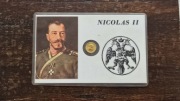Blister Moneta rosyjska, medal 10 rubli, 1902, miniatura Mikołaja II