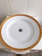 WIELKI TALERZ PATERA ZŁOCONA Z HERBEM DRESDEN 40CM