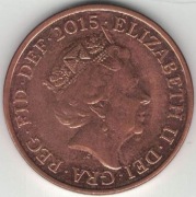 Wielka Brytania 2 pence pensy 2015 - 25,91 mm - nowyy typ - nr 3