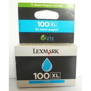Tusz Lexmark 100XL niebieski cyan oryginalny wkład atramentowy kaseta
