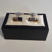 Srebrne spinki do mankietów koszuli Giacomo Conti