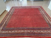 Przepiękny Irański Mir ręcznie tkany wełniany dywan z plombą. 220x250