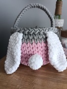 Koszyk wielkanocny zajączek ze sznurka 