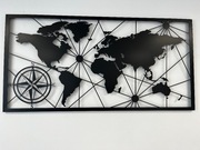 Mapa świata stalowa 120x60cm