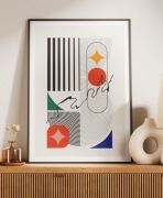 Plakat nowoczesny, minimalistyczny B1, bez ramy.