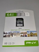 Karta Pamięci PNY Elite 64 GB SDXC Flash Card UHS-I Klasa 10 Nowa