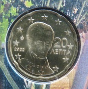 GRECJA 2022 20 CENTÓW UNC !!!!!!!!!!