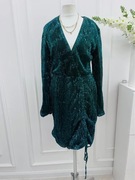 Sukienka cekinowa marszczona na andrzejki sylwester 38 M