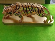 Tygrys  złoty figurka