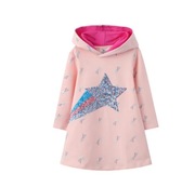 Bawełniana długa bluza/tunika z długim rękawem GWIAZDKA 6m+