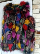 Kamizelka futro lis naturalny barwiony