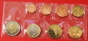 Hiszpania   Kompletny    Zestaw euro 2010 r   kpl  8 sztuk   mennicze  !!