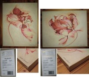 2 obrazy Elisabeth Verdonck, malowane na kanwie, drewniana rama