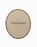 Plaster drewna 30 cm średnicy z dowolnym grawerem na prezent na święta