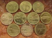 Zestaw 10 starych żetonów / tokenów (3)
