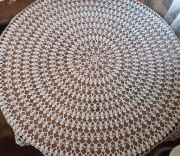 Serweta/obrus okrągła kremowa 130 cm