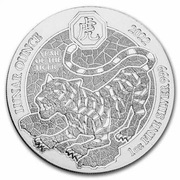 Srebrna moneta Rwanda Lunar: Year of the Tiger 1 oz 2022