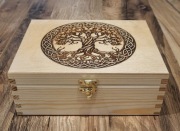 Szkatułka na prezent Grawer celtyckie drzewo Personalizacja Drzewo życia