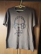 Koszulka t-shirt męski  Carry brązowa z nadrukiem rozmiar L