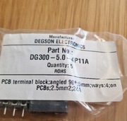 Blok zacisków PCB Degson Electronics 2,5mm 24A DG300-5.0-4P11A