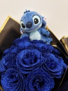 Bukiet stitch wieczne róże brokatowe