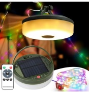 3 komplety Solarne Lampki Kempingowe Ogrodowe 30M LED z pilotem