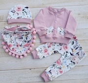 Komplet róże 4 w 1 rozmiar 68